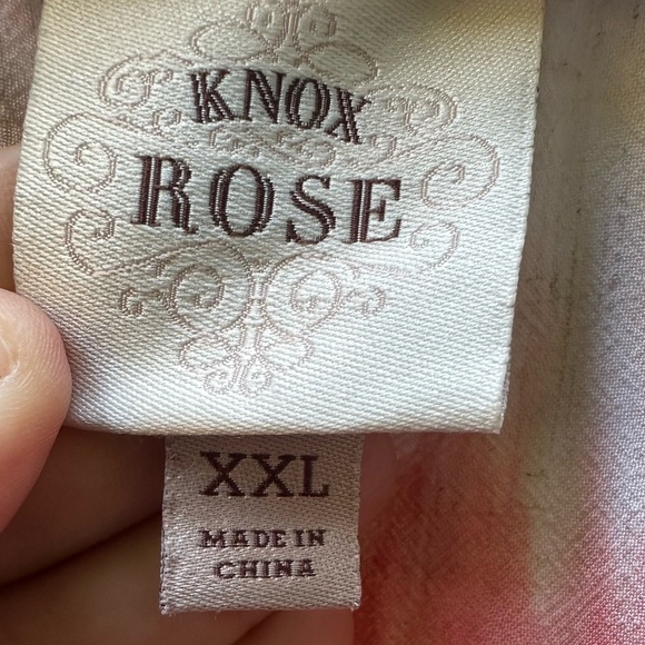 KNOX ROSE Coral Tie-Dye Bohemian Midi Dress Size XXL Flowy Beautiful Boho Beach - Picture 6 of 12